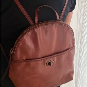 Leather, slim, backpack/purse